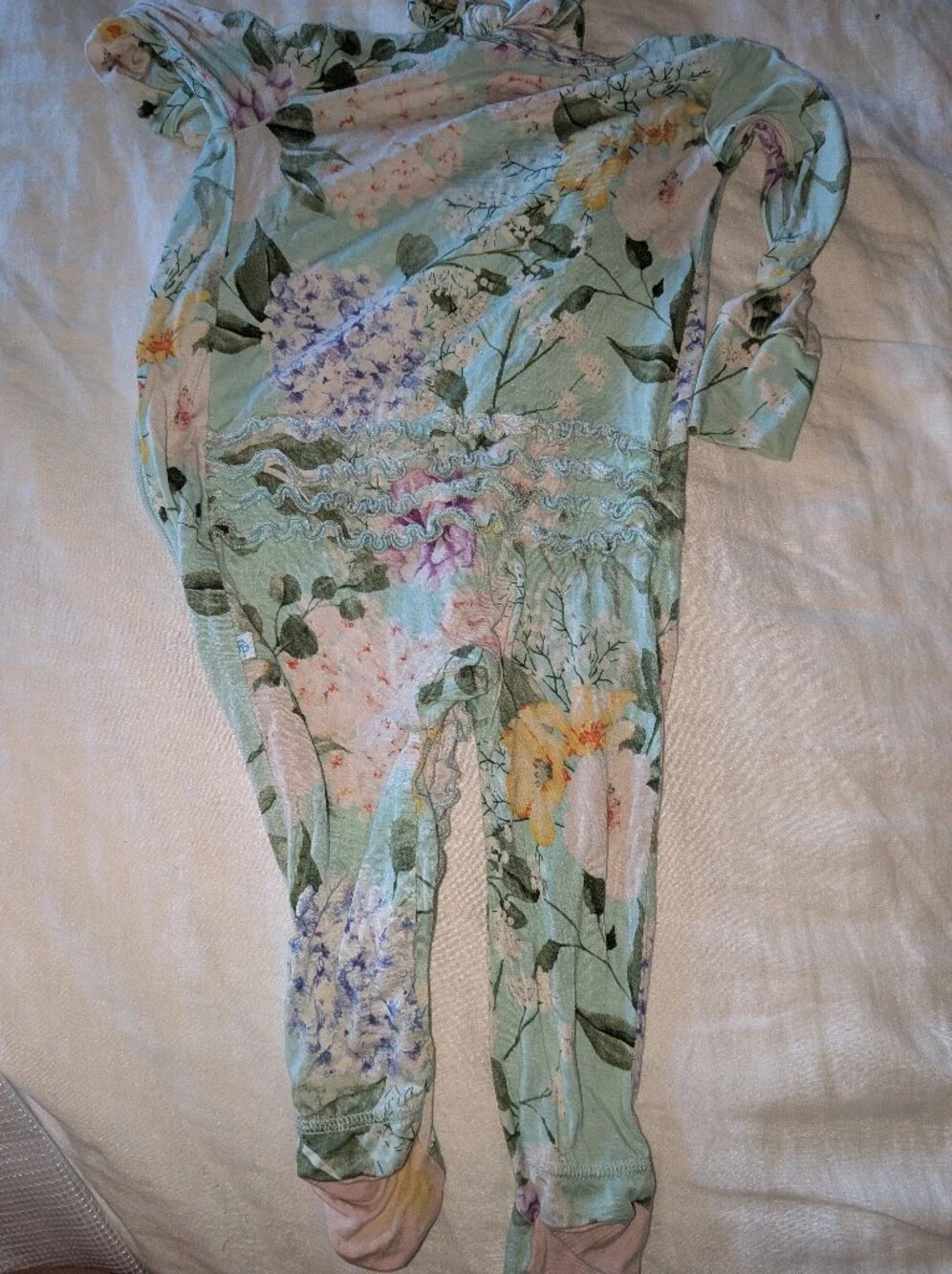 Posh Peanut Zipper Erin Footie Ruffled One Piece 9-12mos